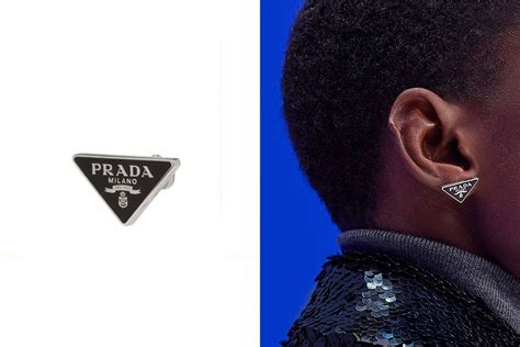 prada earrings logo|authentic Prada logo.